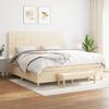 3137186 vidaXL Divan Bed with Mattress Cream 200x200 Cm Fabric