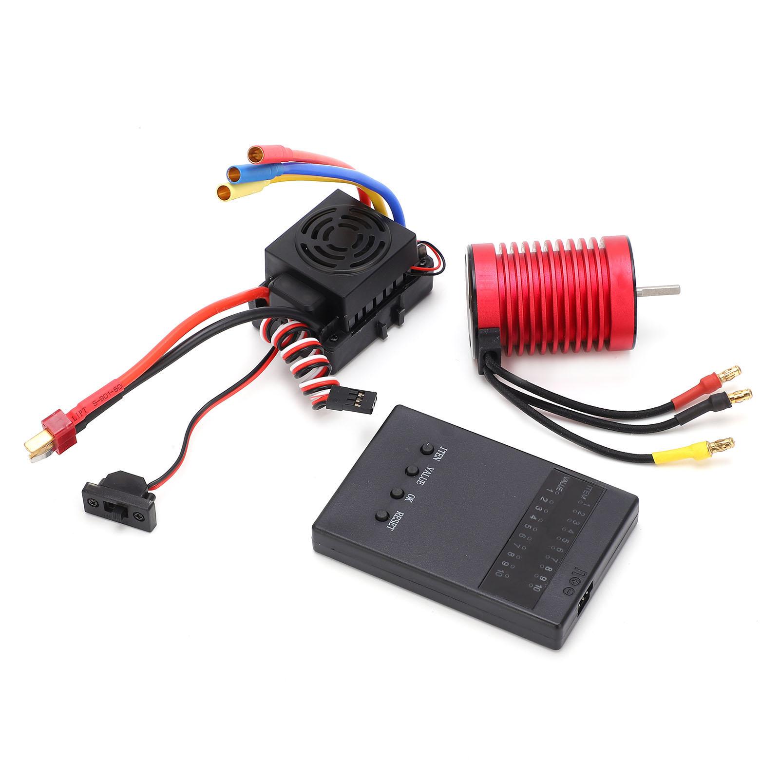 

Upgrade Waterproof F540 3000KV Brushless Motor 60A ESC Program Card for 1 10 RC Car