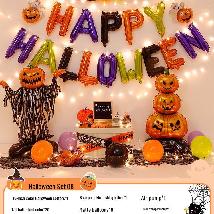 Halloween Balloon Decorations - Pumpkins, Ghosts, Bats, Skulls for Party Ambience