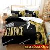 SCARFACE MOVIE Bedding Set Single Twin Full Queen King Size Bed Set Adult Kid Bedroom Duvetcover Sets Anime