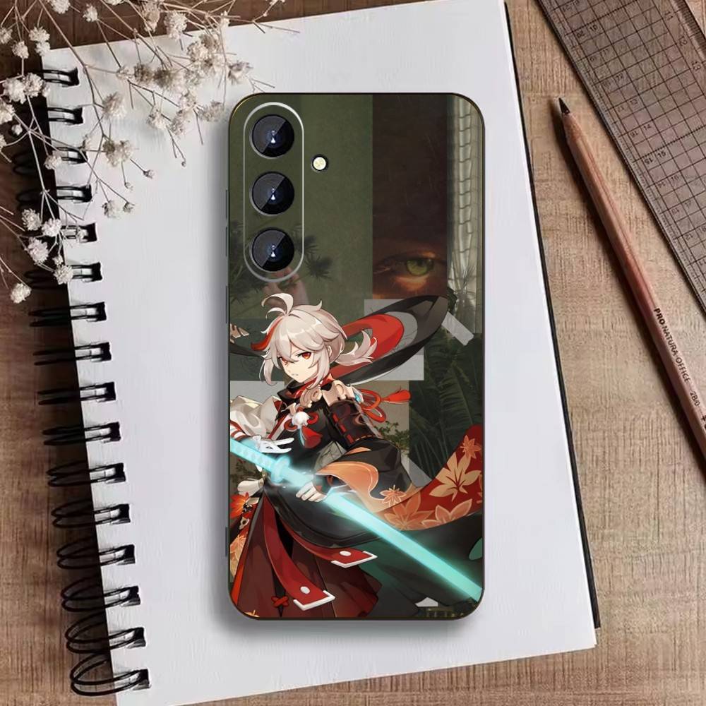 AGenshin A-Kaedehara Kazuha Phone Case For Samsung Galaxy A73,A21s,A22,A31,A52,A53,A71,A41Soft Black Shell