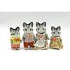Original Forest Animal Family 1:12 Mini Dollhouse Furniture Rabbit Bear Dog Cat Pets Figure Toy Dolls Kids Gift