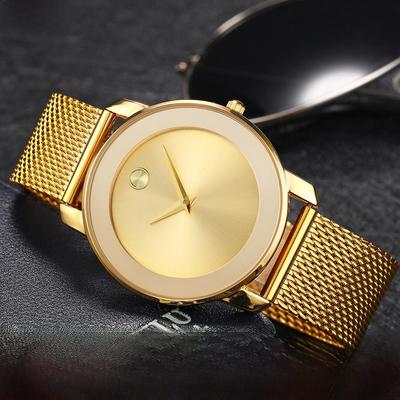 Men's Ultra-Thin Stainless Steel Mesh Strap Watch - Classic, Simple, Casual, Waterproof Quartz