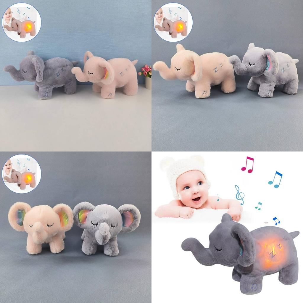 Soft And Cuddly Breathing Elephant Plush Toy For Babies Perfect Sleep Companion Gift