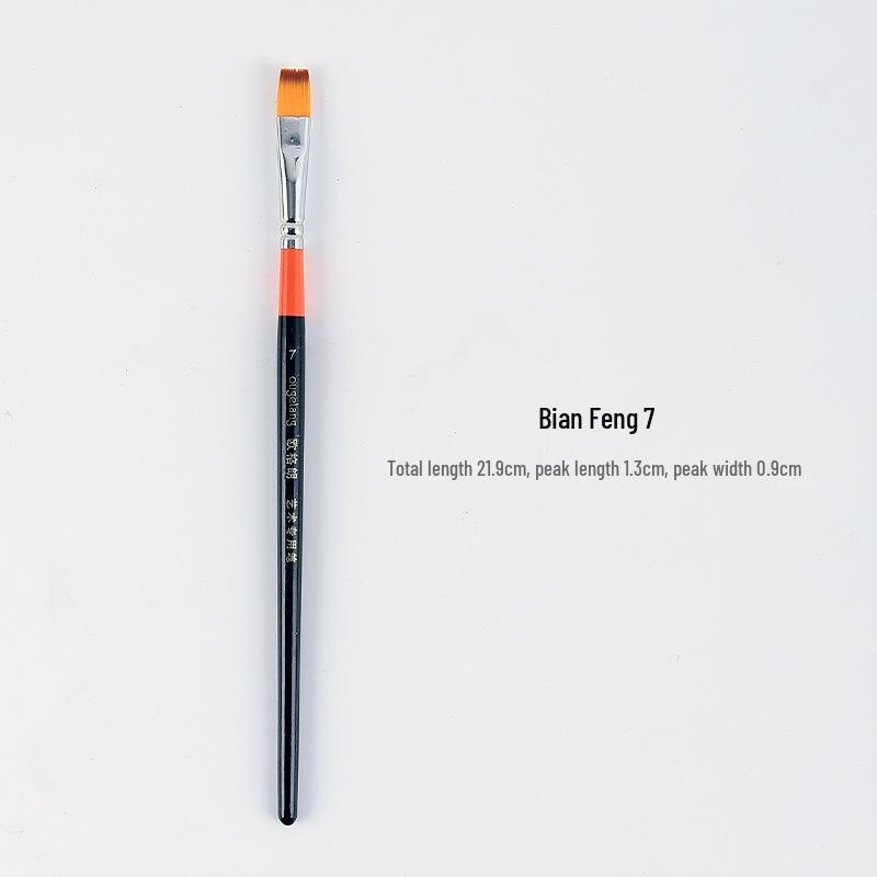 Ougelang Nylon Bristle Flat Head Gouache & Acrylic Brush Set