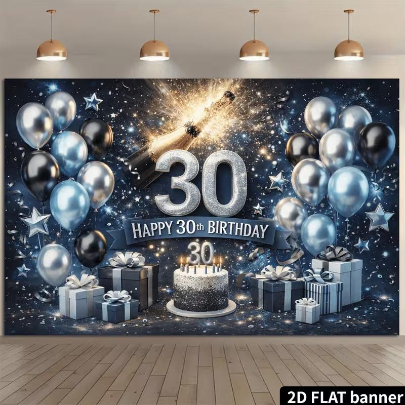Sfondo fotografico 2D Elegante a Tema per il 30° Compleanno