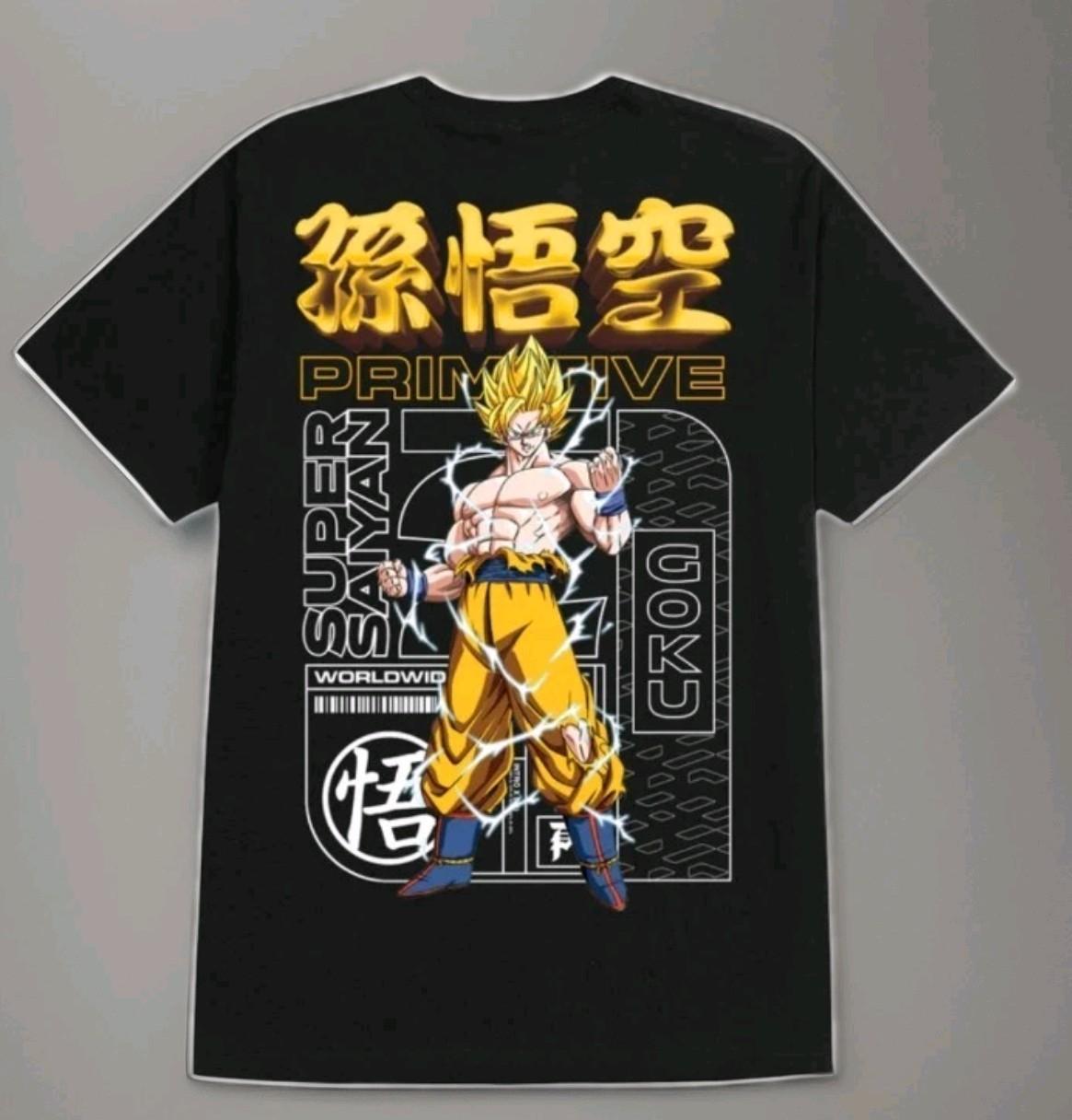 Dragon Ball Z x Primitive Skatewear Black Spirit Tee Men s Size M NWT Unisex M