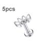 5Pcs/lot Titanium CZ Ear Stud Tragus Cartilage Earrings for Women Labret Lip Lobe Ring Helix Daith Piercing Body Jewelry