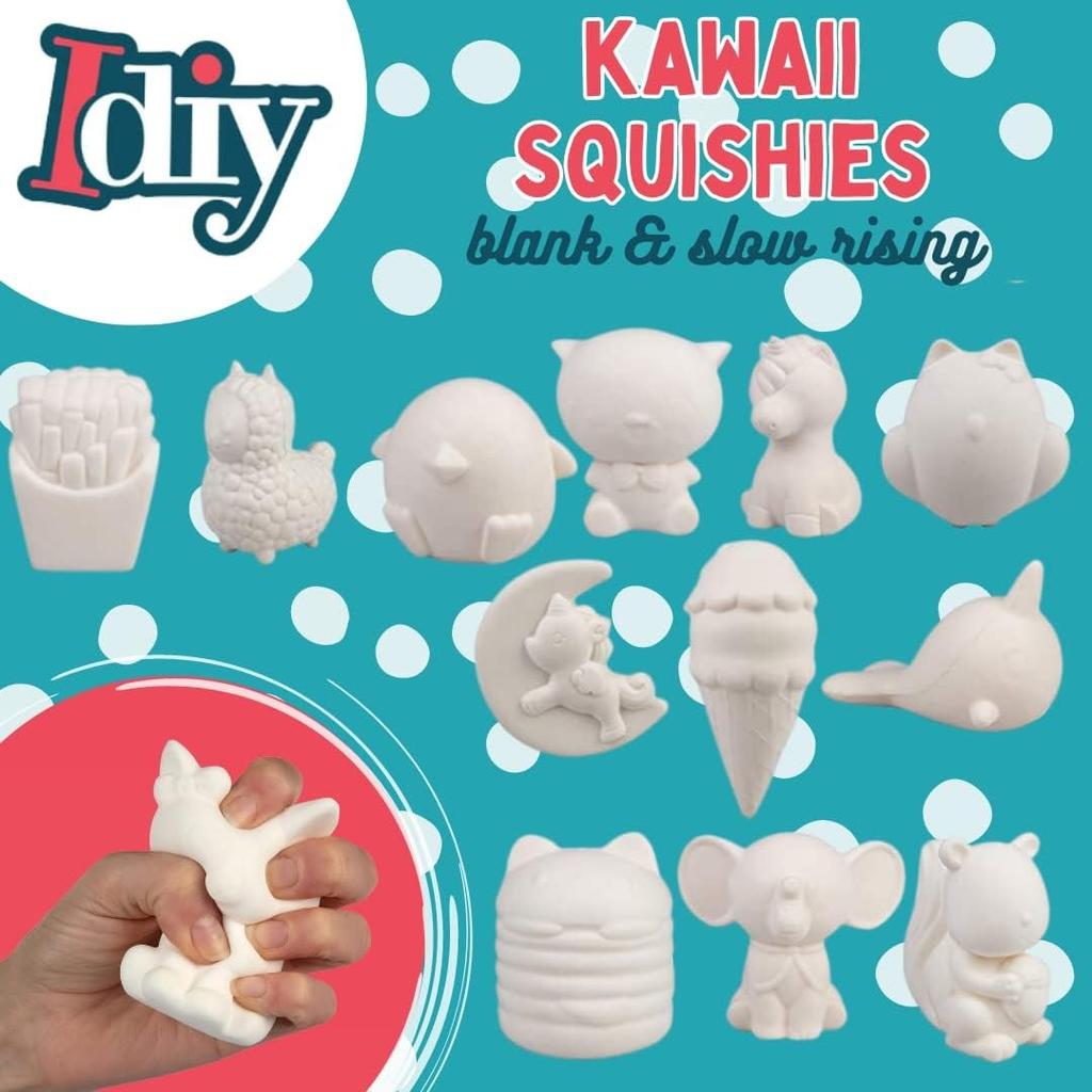Diy Blank Squishy Toys,Slow Rise White Squishy Antistress Anxiety Anti Stress Relief Toys For Kids Children Painting Adhd Autism