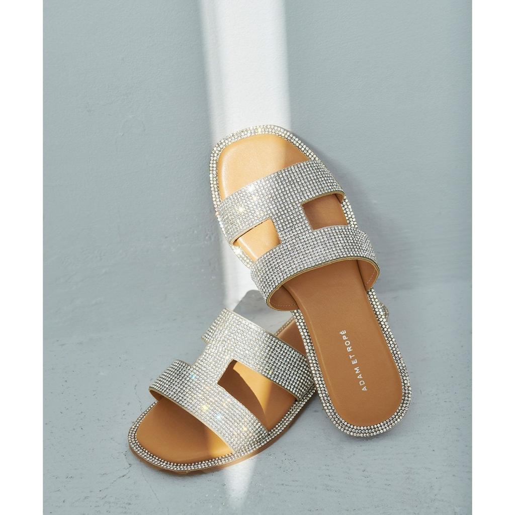 ADAM ET ROPE FEMME I Strap Line Stone Sandals ShoesFootwear Beige Silver Brown Black