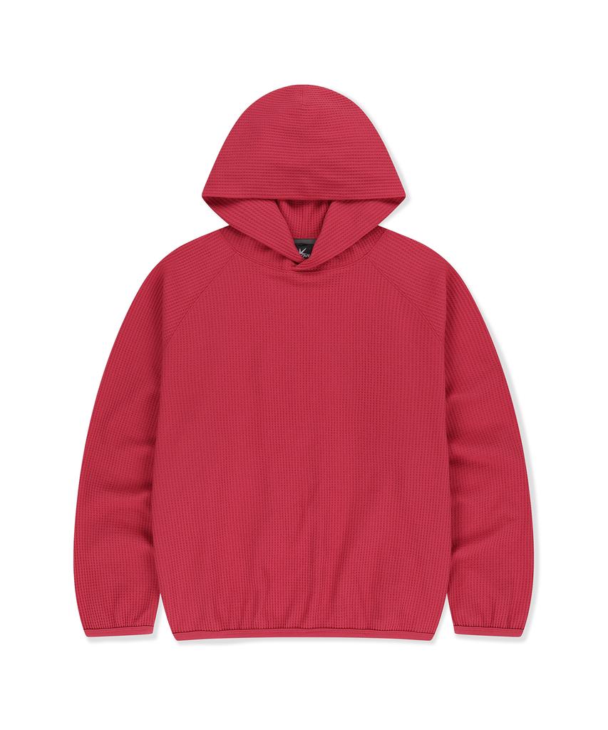 SUNLOVETOUR Aero Waffle Hoodie Red