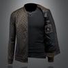 2025 New Style Floral Stand Collar Casual Cardigan Mens Loose Fashion Casual Outfit JK9231