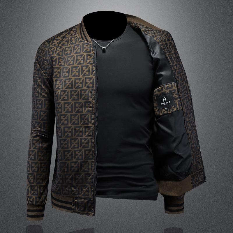 2025 New Style Floral Stand Collar Casual Cardigan Mens Loose Fashion Casual Outfit JK9231