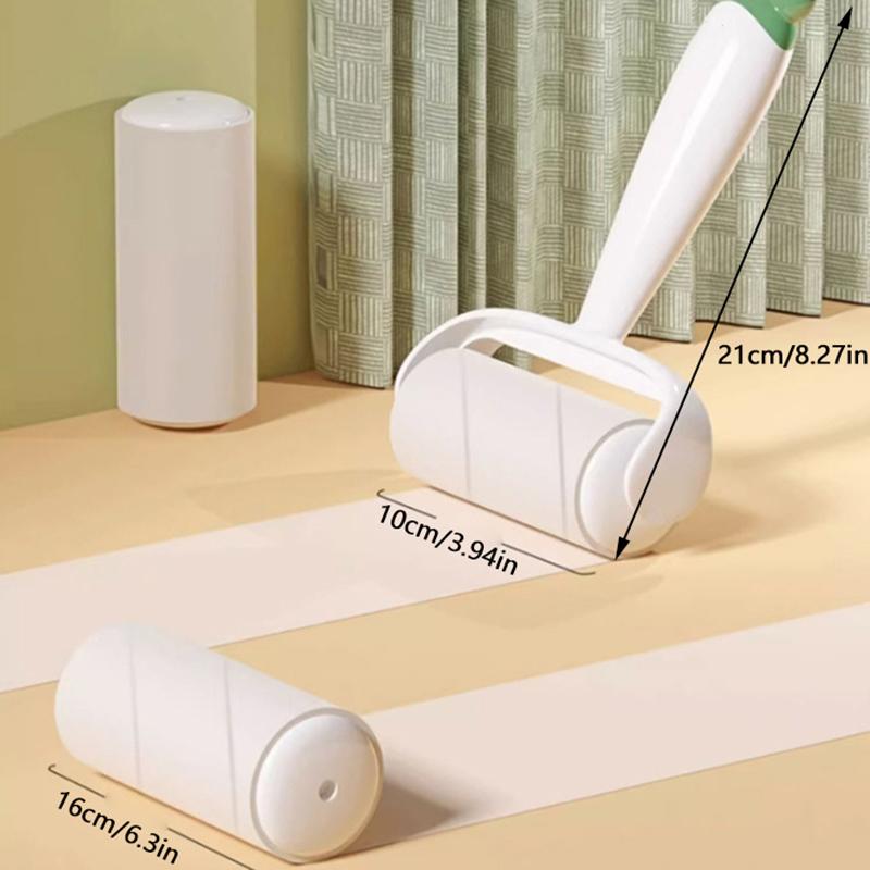 Tearable Roll Paper Hair Sticky Roller Dust Pet Hair Remover Brush Clothes Carpet Cleaning Replaceable Core 10/16Cm Surface
