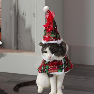 2 Pack Pet Cape with Hat for Dogs And Cats Costume Halloween Parties