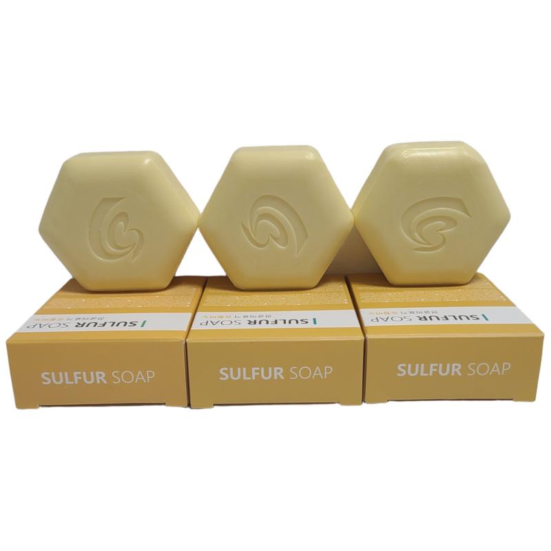 Sulfur Soap Beauty All-in-One (Naturally Derived Ingredients: Rose, 100g x 3 pcs