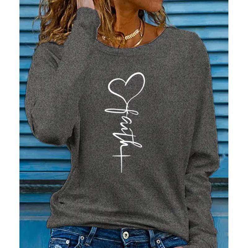 2025 Toamnă & Iarnă Femei Nou Casual Gât Rotund Mânecă Lungă Top Model 3D Inimă