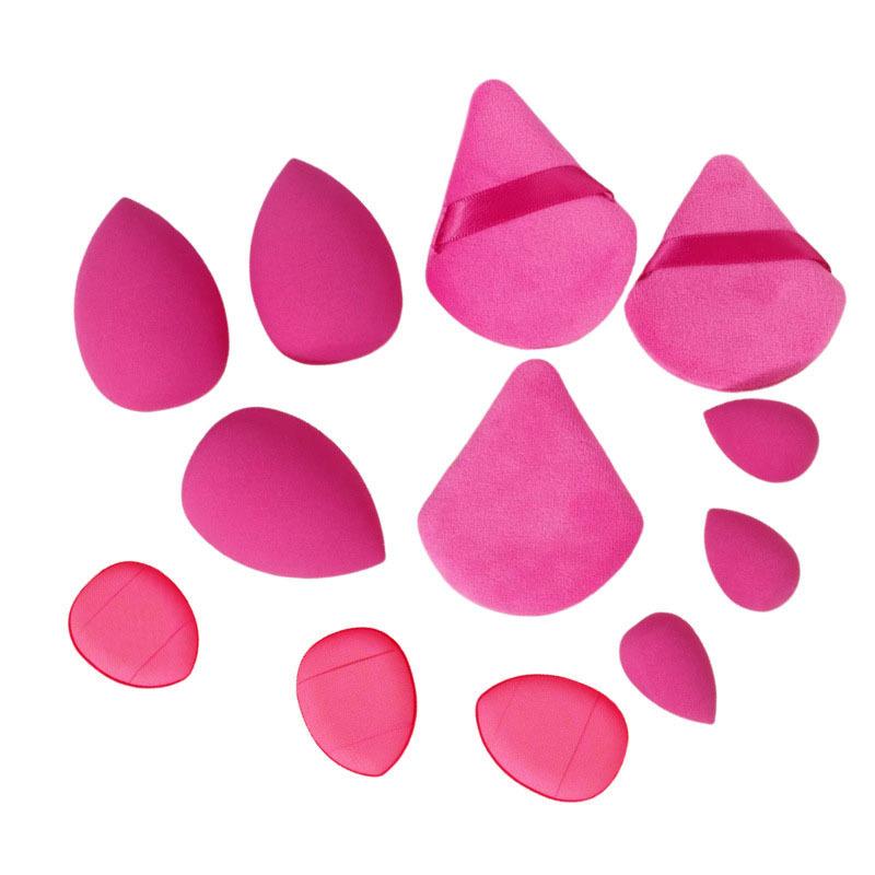 12-Piece All-Purpose Makeup Sponge Set, Made of 3 Loose Powder Puffs, 3 Mini Air Cushion Puffs, 3 Beauty Eggs and 3 Mini Beauty
