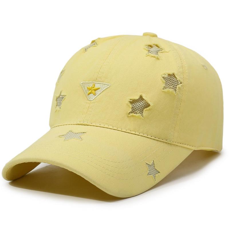 Vintage Five-Pointed Star Embroidered Baseball Cap Unisex Cap Breathable Soft Top Sunhat