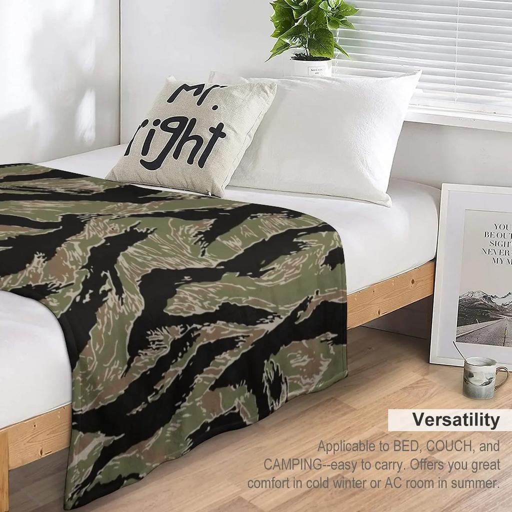 Tigerstreifen Camo Überwurf Decke Babydecke Anime Lockere Decke