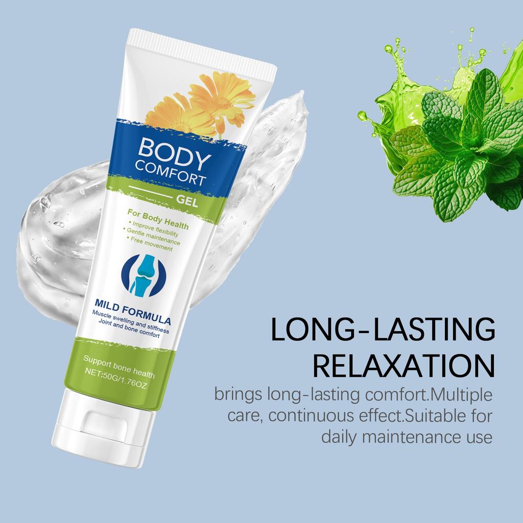 Body Care Gel, Relaxing And Refreshing For Muscles And Joints, Reducing Fatigue. Plant-based Massage Care Gel.