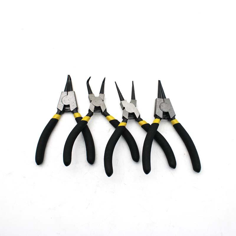 5" Industrial-Grade Multifunction Circlip Pliers - Dual-Use, Inner & Outer Straight, Manual Disassembly Tool