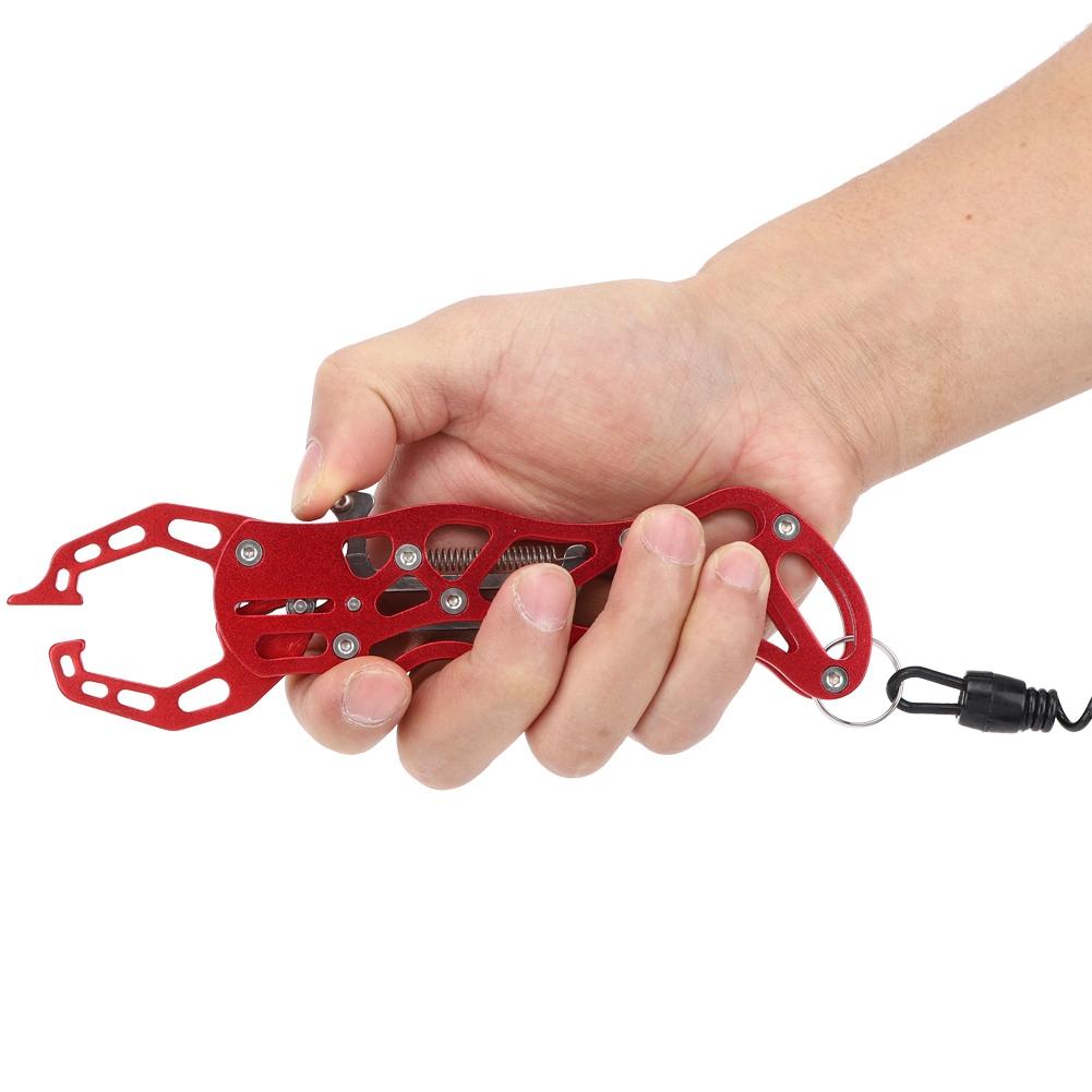 Aluminium Alloy Hollow Out Lure Fishing Pliers Fish Controller Tong Clamp Tool Red