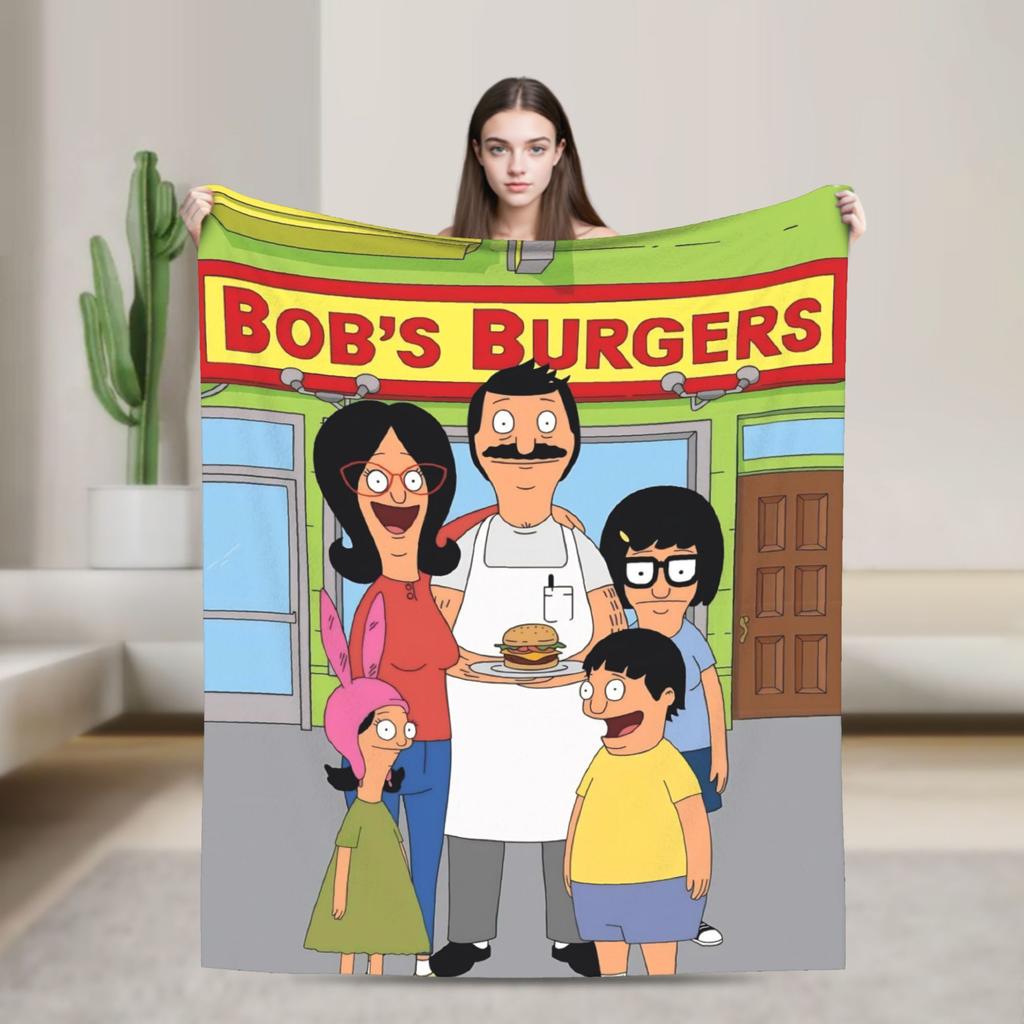 B-Bob Burgers Thanksgiving  Blanket Multiple Sizes Super Soft and Warm  Throw Blankets for Sofa Couch and Bed
