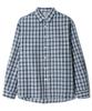 Base Moment Square Check Shirt Teal Navy