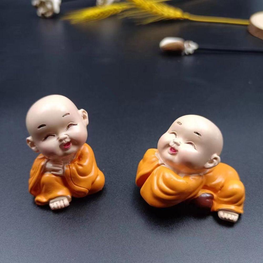 

Resin Buddha Ornaments DIY Small Monk Sculpture Mini Buddha Figurine Car Decoration