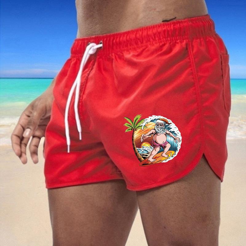 

BBK-89 Летние Новые Мужские Быстросохнущие Плавки Спортивные Штаны Купальники Пляжные Шорты Шорты для Бега Спортивные Креативный баскетбольный принт 4XL красный