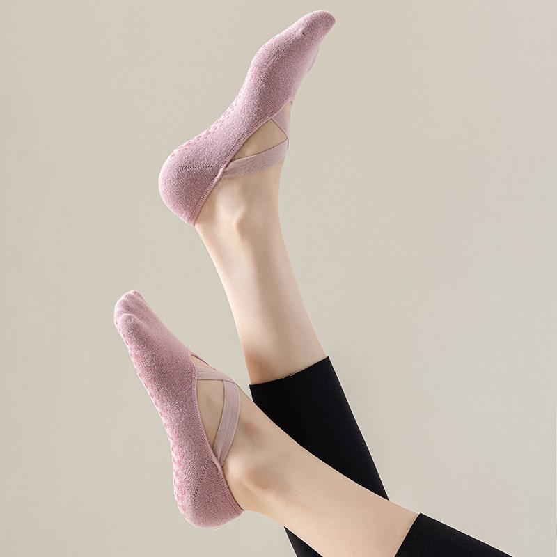 Șosete Yoga Femei Bumbac Silicon Anti-alunecare Pilates Grip Prosop No-Show Barre Sock