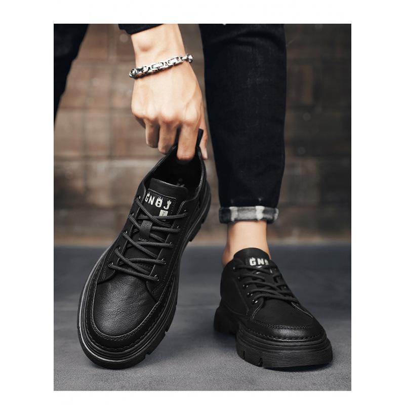 Men's shoes 2025 new autumn tooling Martin boots men's low-top casual leather shoes soft-soled work trendy shoes
