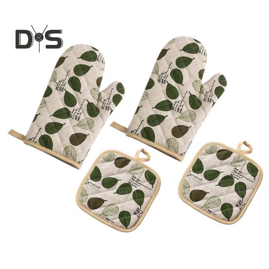 

Термостійкі набір рукавиць і тримачів для каструль Зручне зберігання Висока термостійкість до 500 градусів за Фаренгейтом Нековзка рукоятка Необхідна кухня зелений