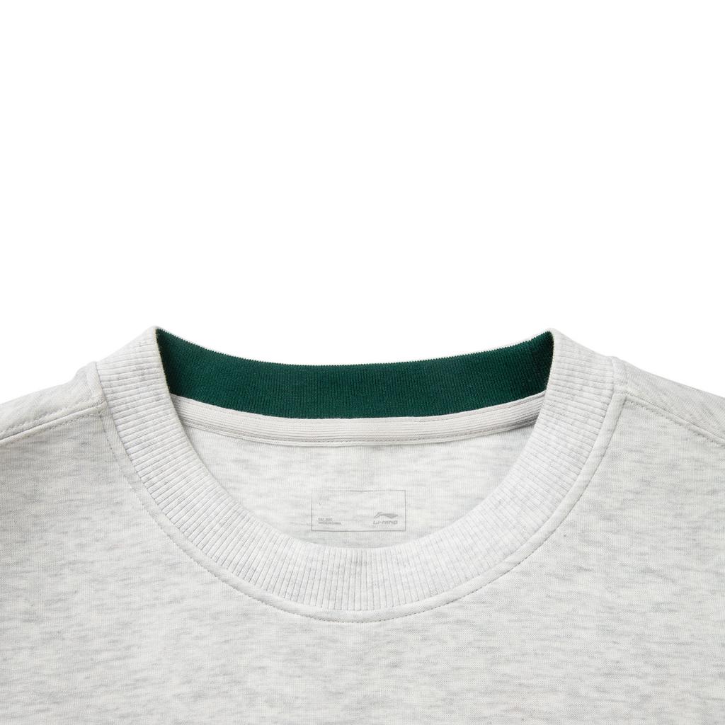 Li Ning Sports Trend Series Quick Dry Cool Round Neck Embroidered Sweatshirt Men Sweatshirt AWDW131-4