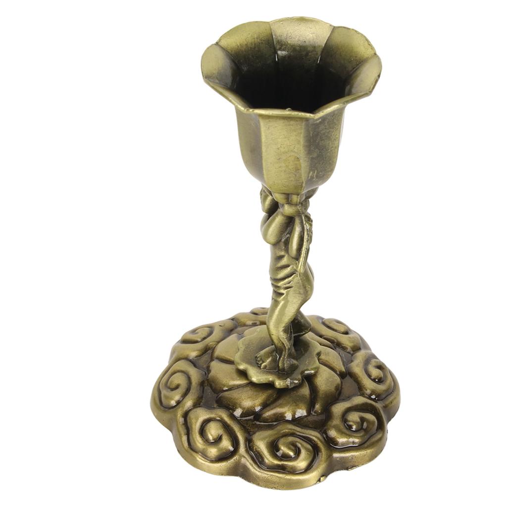 Angel Candle Holder Cherub Statue Candlestick Holder Vintage Metal Decoration for Dining Table Wedding Party