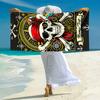 1PC Custom Name Pirate Skull Adventure Beach Towel Highly Absorbent And Sand-Resistant Towel for Swimming, Pool, Yoga, And Travel Lightweight