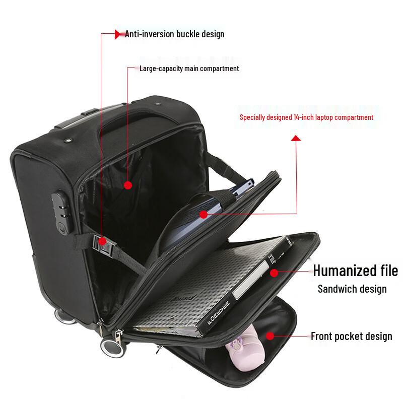 LIDU Mini Carry-On Travel Suitcase