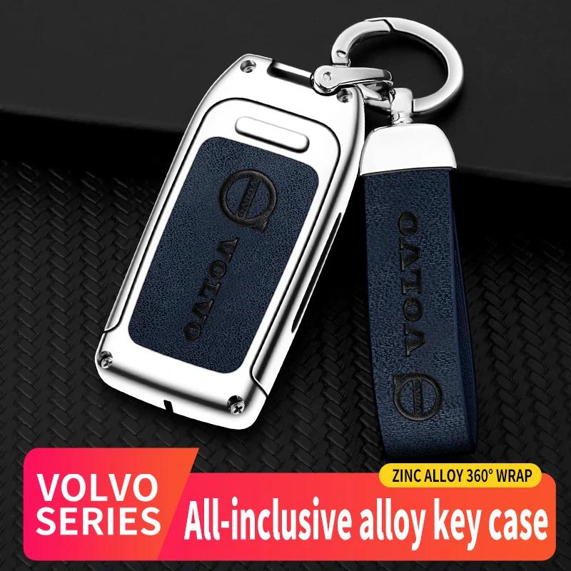 AABBG1 For Volvo XC40 XC60 XC70 XC90 V40 V60 V70 V90 S40 S60 S80 S90 C70 Car TPU Zinc Alloy Key Case Bag Car Key Chain Metal Key Shell