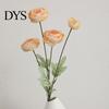 Indoor Decorative Silk Flowers Artificial Camellia Flowers, Flexible Stems Fake for Home High Density Fabric Flower Petals Living Room Decor