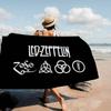 Britse Rockband L-Led Z-Zeppelin Microvezel Deken Sneldrogende Strandlakens Oversized Bedrukking Super Absorberende Deken