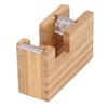 Desktop Tape Dispenser Bamboo Wood Tape Cutter Holder Adhesive Roll Base Stationery Tool