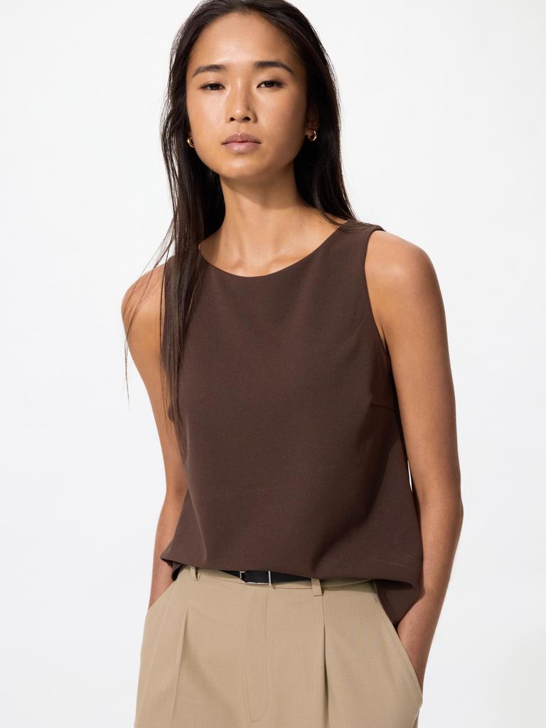 Uniqlo Japan Crepe Jersey Boat Neck Bra Top