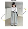 Girls' Patchwork Wide-Leg Sweatpants - 2025 Spring/Autumn Trend for Middle & Big Children