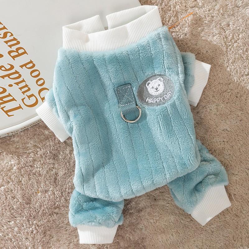 

Собачья одежда фланелевая осенне-зимняя теплая тяговая четырехлапая флисовая куртка плюшевый мишка маленькая собака одежда для питомца XXL (recommended weight 15-10kg)