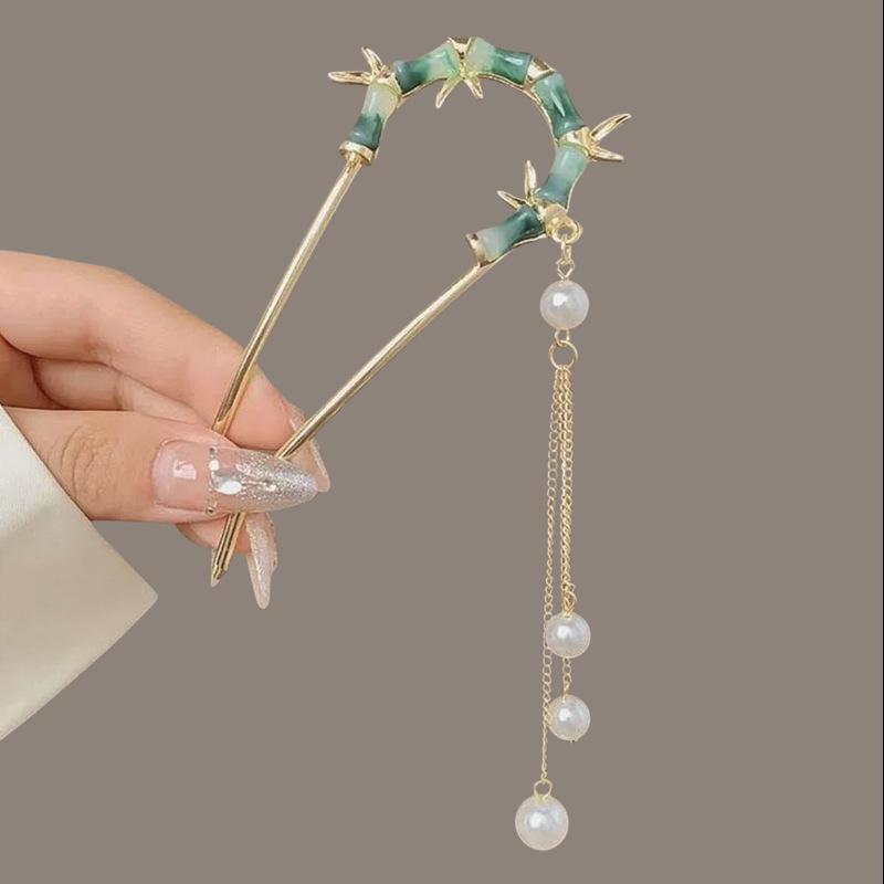 Elegant U-shaped Tassel Hairpin: Versatile Ancient Style Accessory for Updos