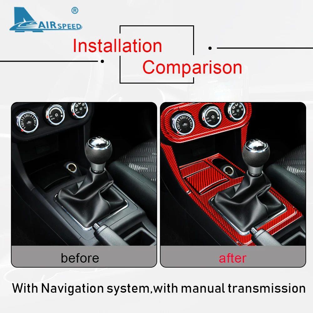 Real Soft Carbon Fiber Sticker for Mitsubishi Lancer 2008 2009 2010 2011 2012 2013 2014 2015 Central Control Gear Shift Panel