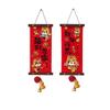 1 Pair Chinese Style Spring Festival Couplets Velvet New Year Door Couplet Wall Art Pendant  Window