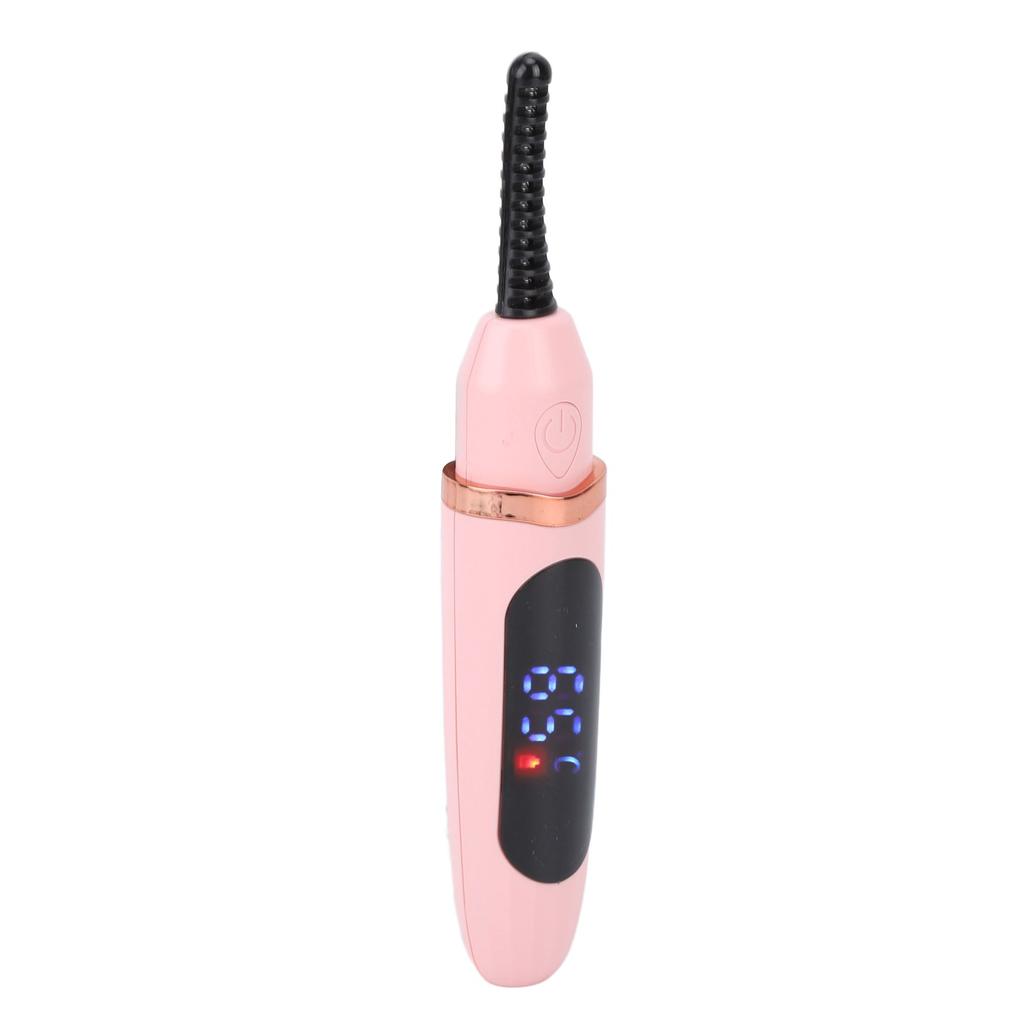 Beheizte Wimpernzange Langanhaltendes Lockenwerkzeug USB Wiederaufladbar 3 Temperatur Einstellbar LED Digitalanzeige für Frauen