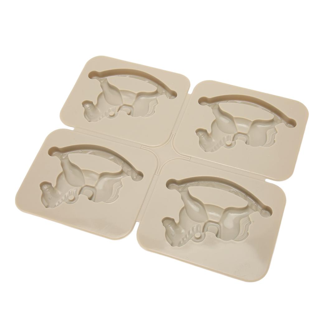 Carousel Horse Molds Lifelike Cute Silicone Wooden Horse Mold for Making Cakes Chocolates Biscuits Wax Soap